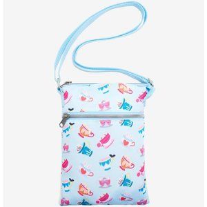Disney Loungefly Alice In Wonderland Character Teacups Passport Crossbod…